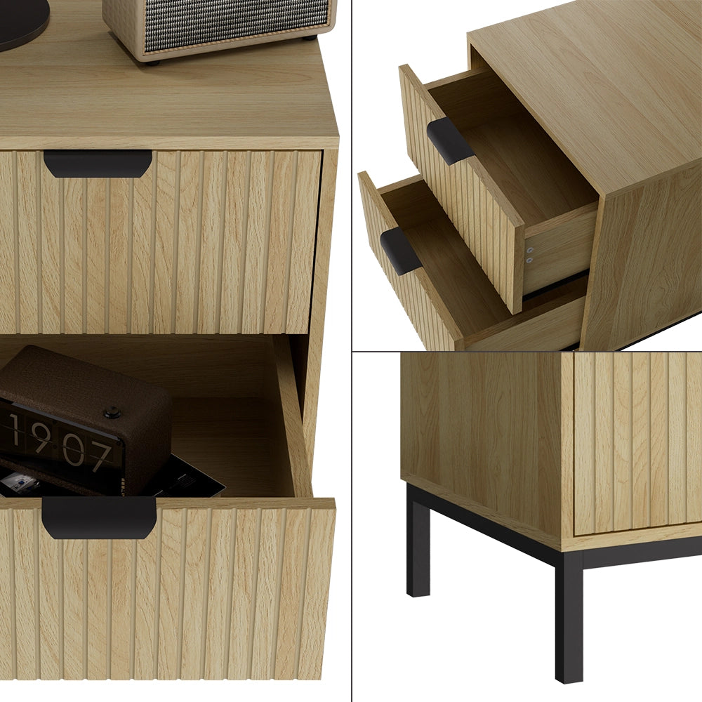 Vicco Comodino Rovere 40 x 52 cm Set di 2