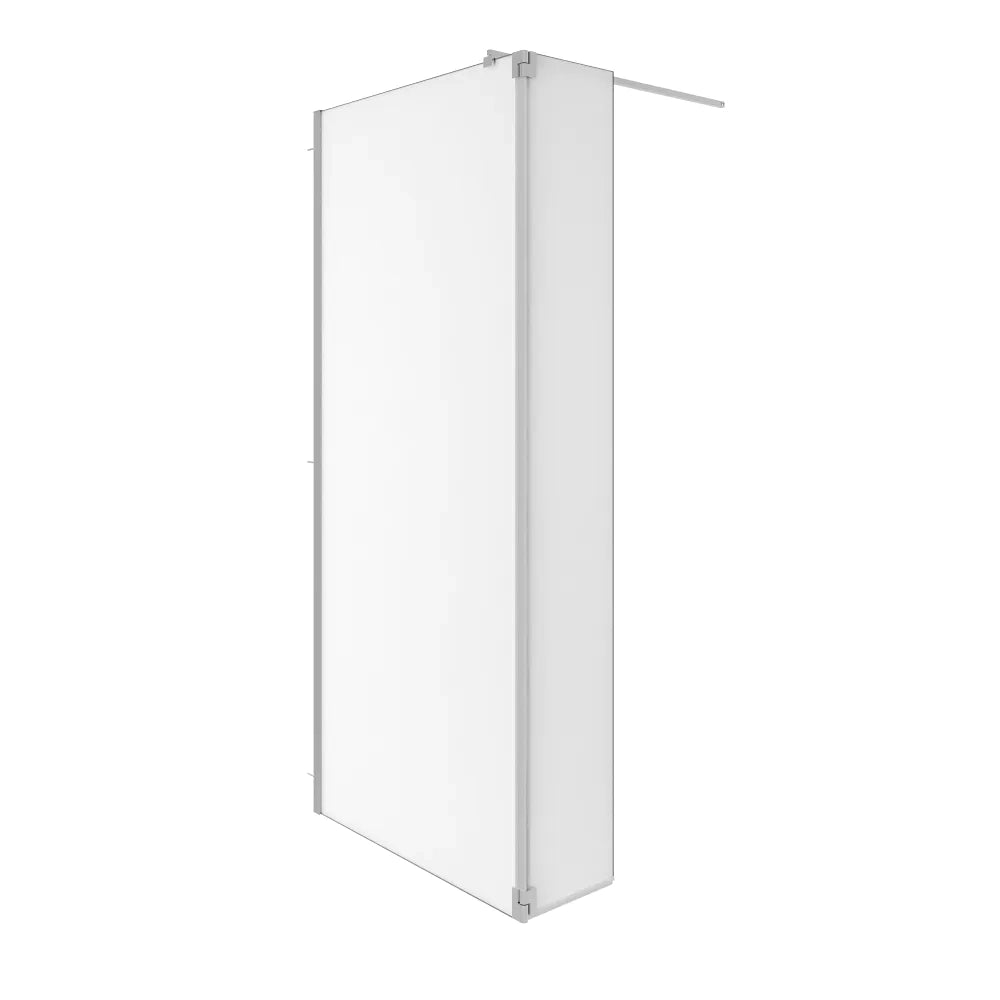 Doccia walk-in 100cm + anta 40cm vetro 8mm opaco profili cromo | Keros