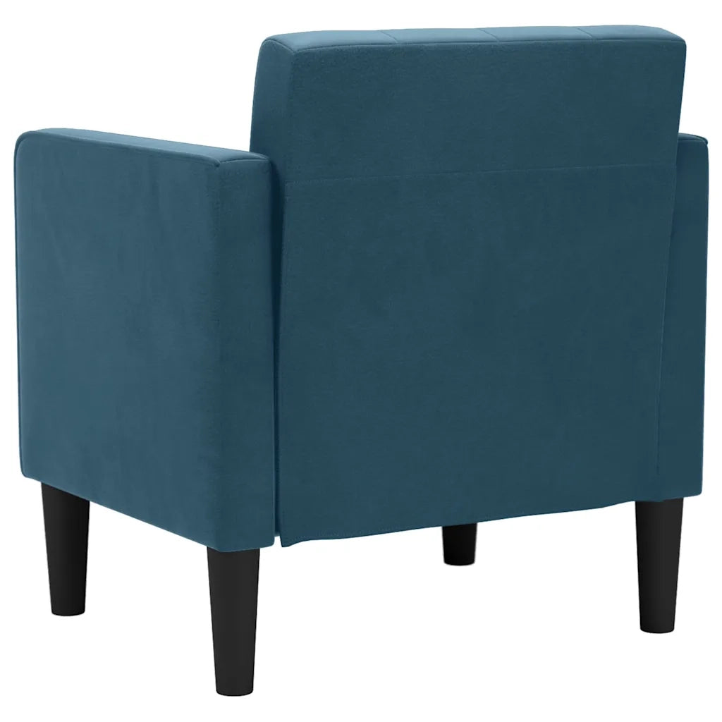 Divano Sedia con Braccioli Blu 53 cm in Velluto 4100552