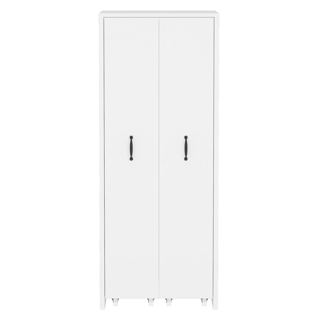 Libreria estensibile 51,5x41x158 cm bianca in MDF, 4 ripiani con ruote