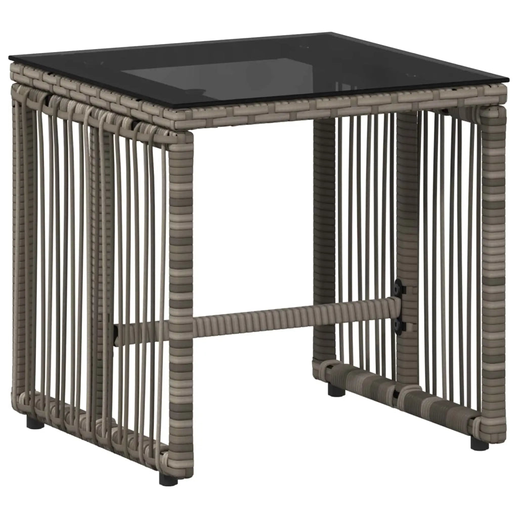 Set di Mobili da Esterno 11 pcs Grigio e Blu Navy polyrattan 42025154