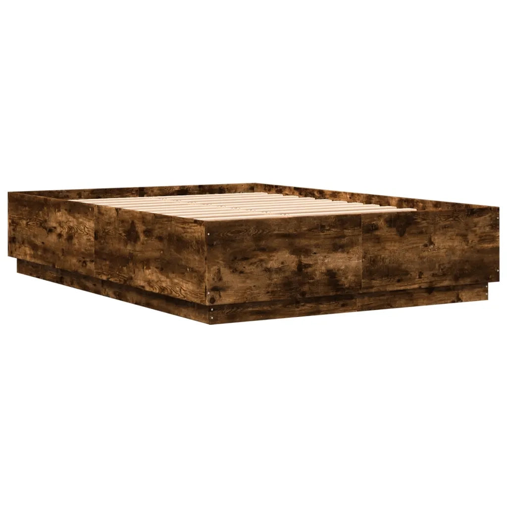 Giroletto con Luci LED Rovere Fumo 120x200 cm Legno Multistrato 3209622