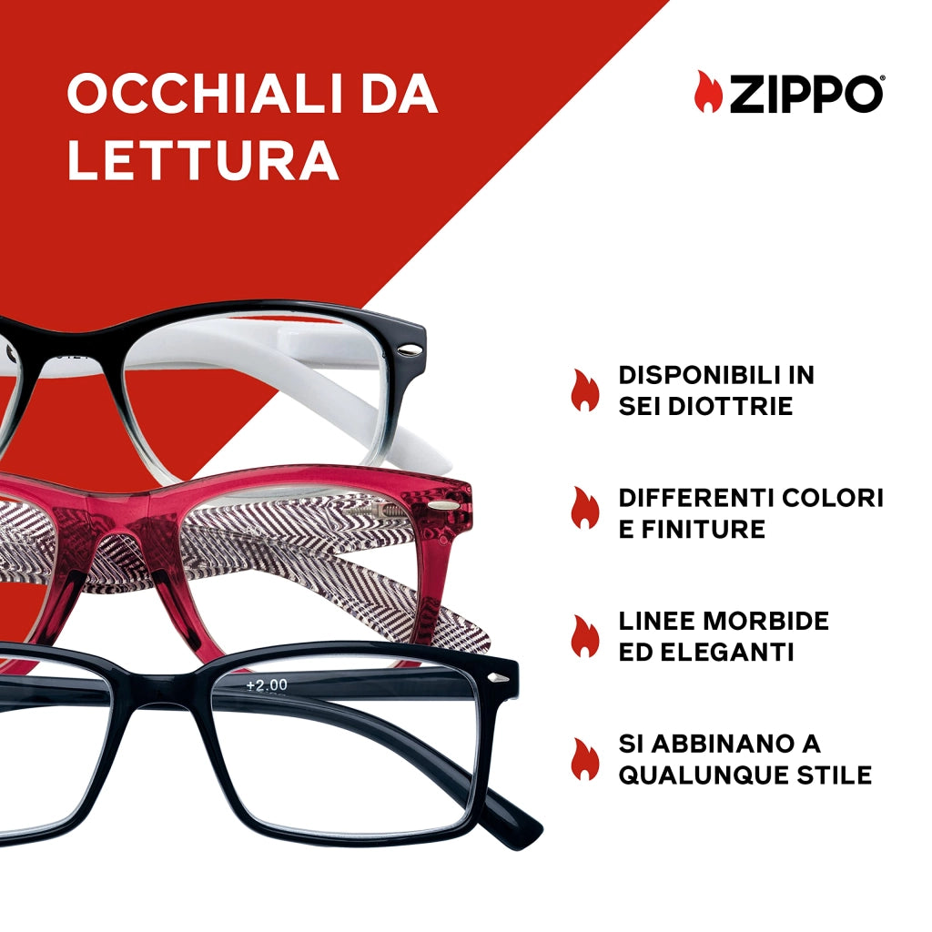 Occhiale Lettura con 2 PR65 200 Zippo 2 Pezzi