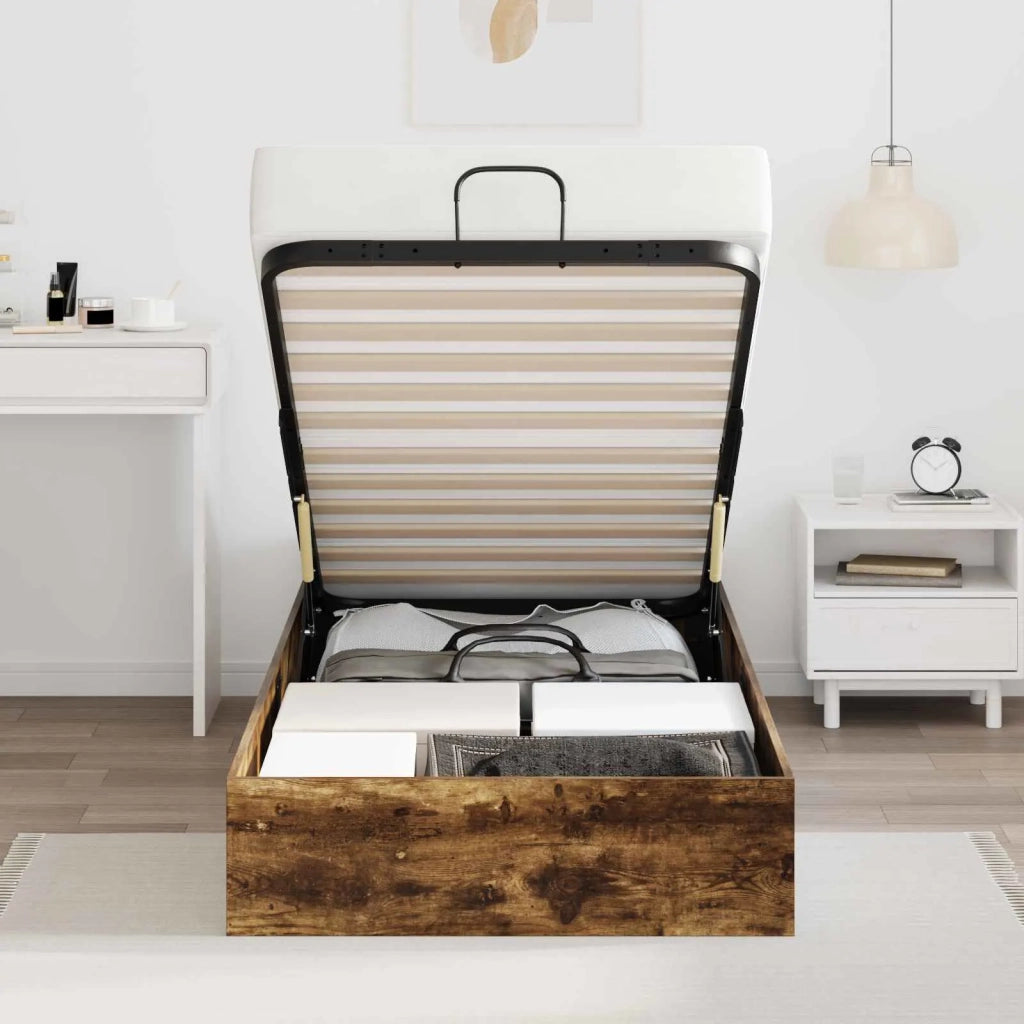 Letto ottomano Rovere fumé 193 x 120 x 25 cm Truciolare