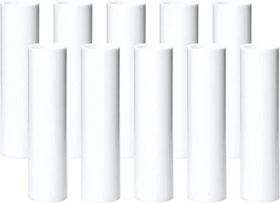Set di supporti candela - Lampadari a candelabro - 10 pezzi - Bianco - E14