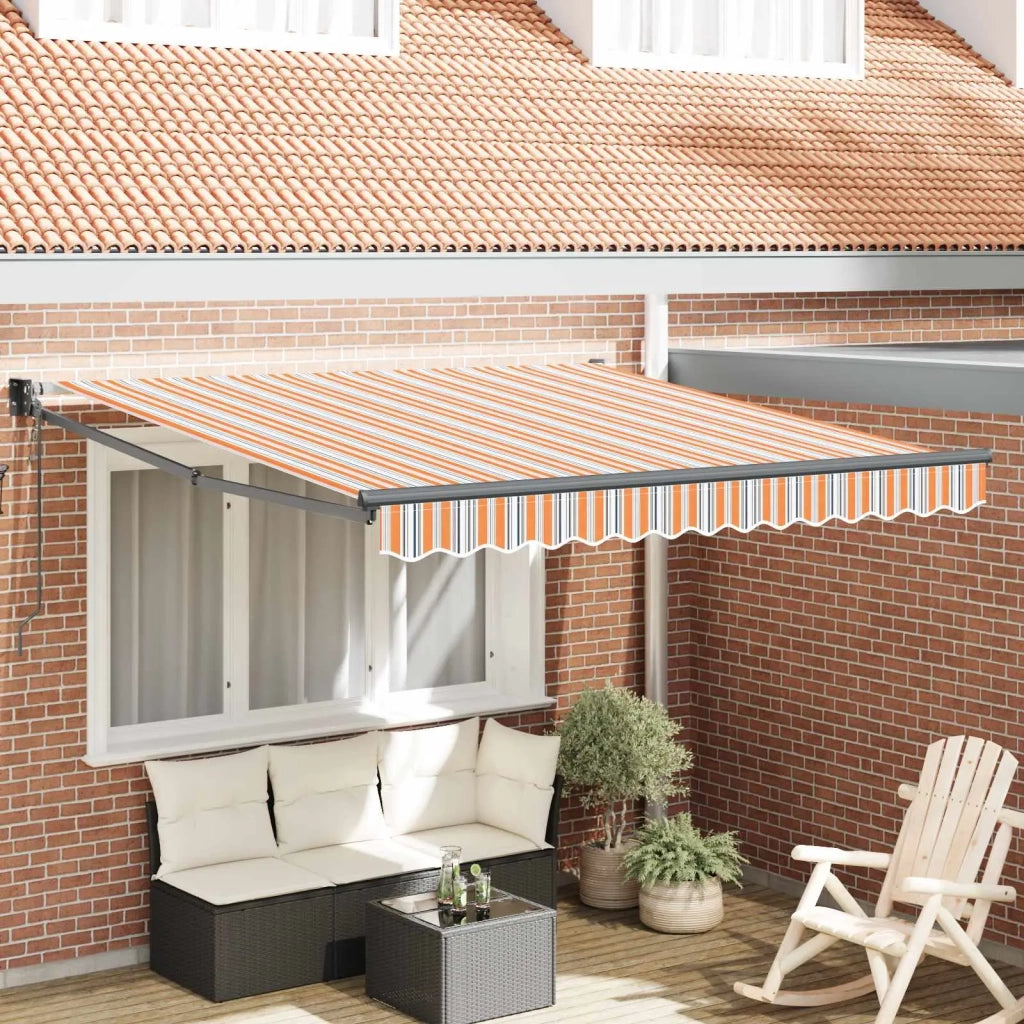 Tenda retrattile-Tenda parasole per balcone Multicolore 350 x 250 cm 884175