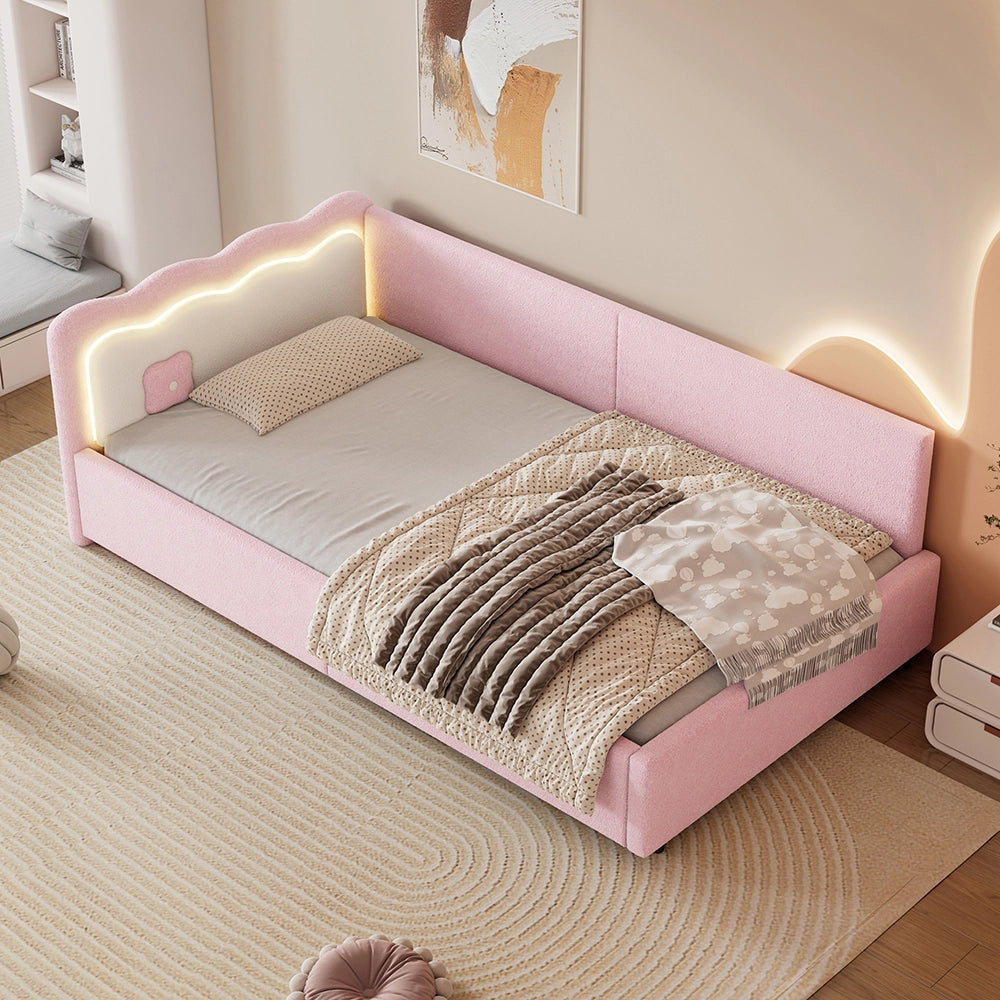 Daybed - Xylo - 90x200 cm LED pile rosa