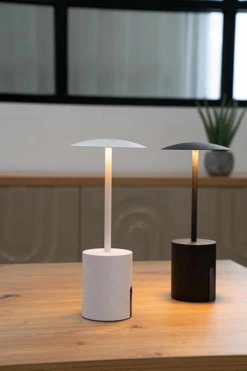 Lampada Led Rocket da tavolo Ricaricabile E Dimmerabile Bianca