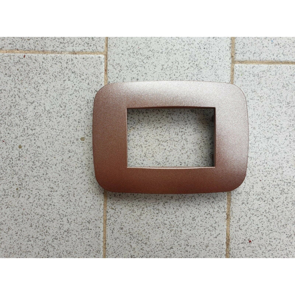 Trade Shop - Placca Placchetta Placchette Compatibili Per Serie Axolute Bticino Colorate Fori - Rame -3 Fori     -