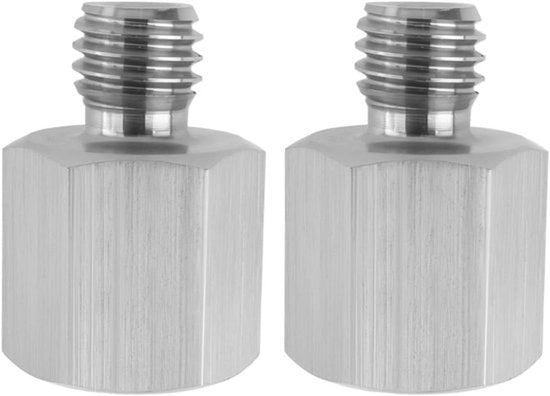 Adattatore per Convertitore di Viti - RVS - Studo a Sei Viti - Adattatore di Vite a Barra - Maschio/Femmina 8mm 10mm - 304 RVS - Adatto per Montaggio - Rosso - 2 pezzi