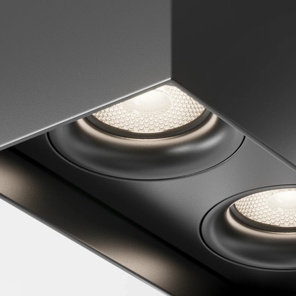 Maytoni Lampada da soffitto Slim 2 luci GU10 nero alluminio