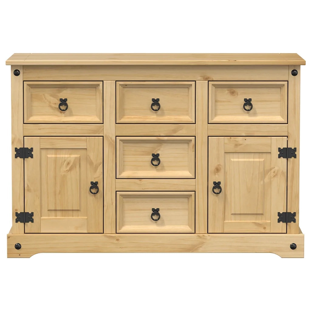 Credenza Corona 112x40x75 cm in Legno Massello di Pino 4005680
