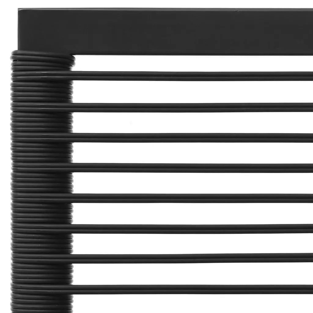 Poltrona da Giardino con Cuscini Polyrattan Nero e Grigio 362798