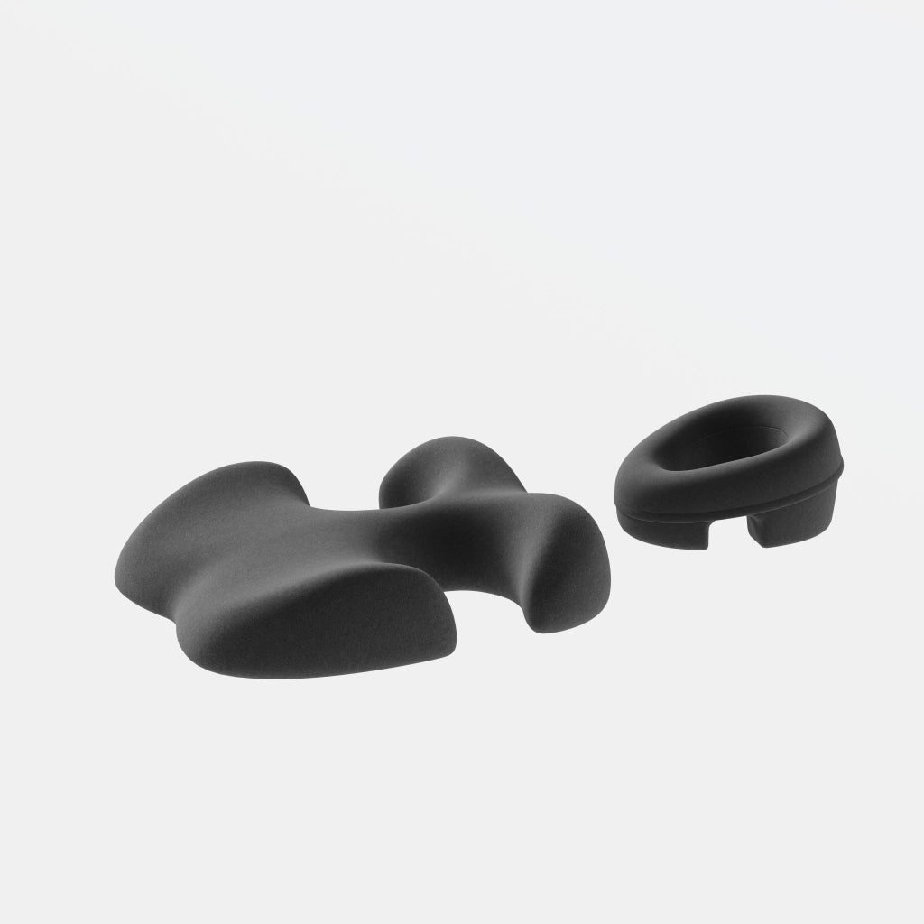 Cuscino per massaggio con supporto a T in memory foam grigio scuro per riposo prono e spa