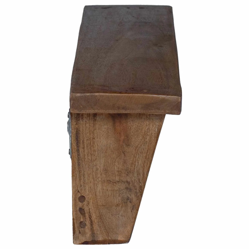 Gruccia Marrone 50 x 10 x 14 cm Legno di Mogano Massello 42012379