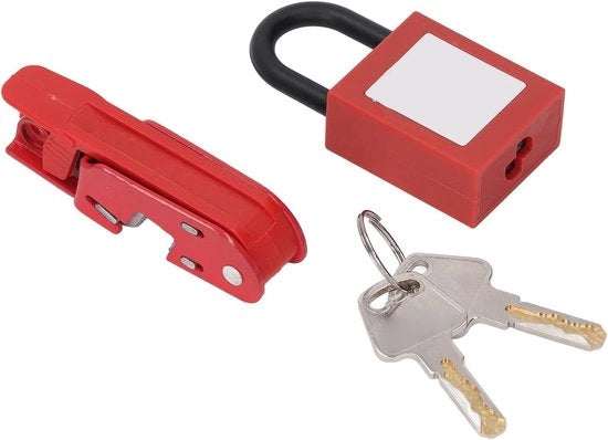 Set di sicurezza - Chiusura a molla - Resistente - Nylon - Chiusura a serratura - Energia - Set di sicurezza Loto - Vetroresina Nylon - Resistente al fuoco - Rosso