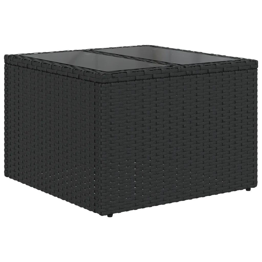 Set Divano da Giardino 6 pz con Cuscini Nero in Polyrattan 3222554