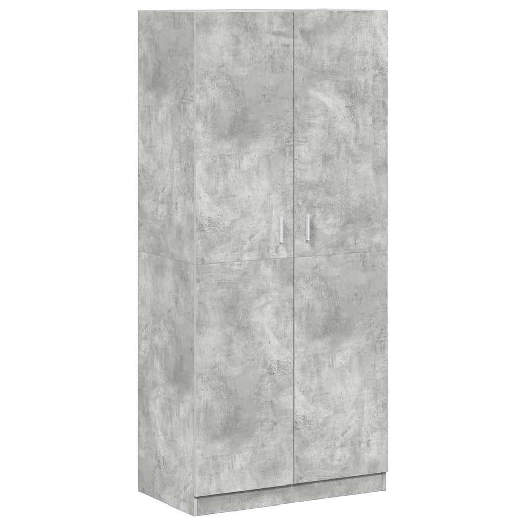 Armadio Grigio Cemento 90x52x200 cm in Legno Multistrato 800634