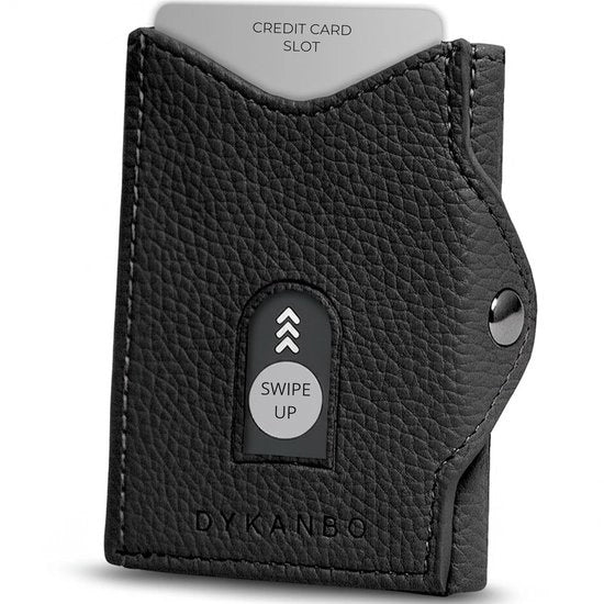 Portafoglio in pelle per uomo - Protezione RFID - Nero