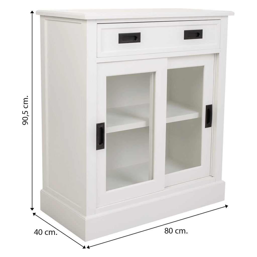 Mobile da ingresso in legno bianco 80x40x90,5h