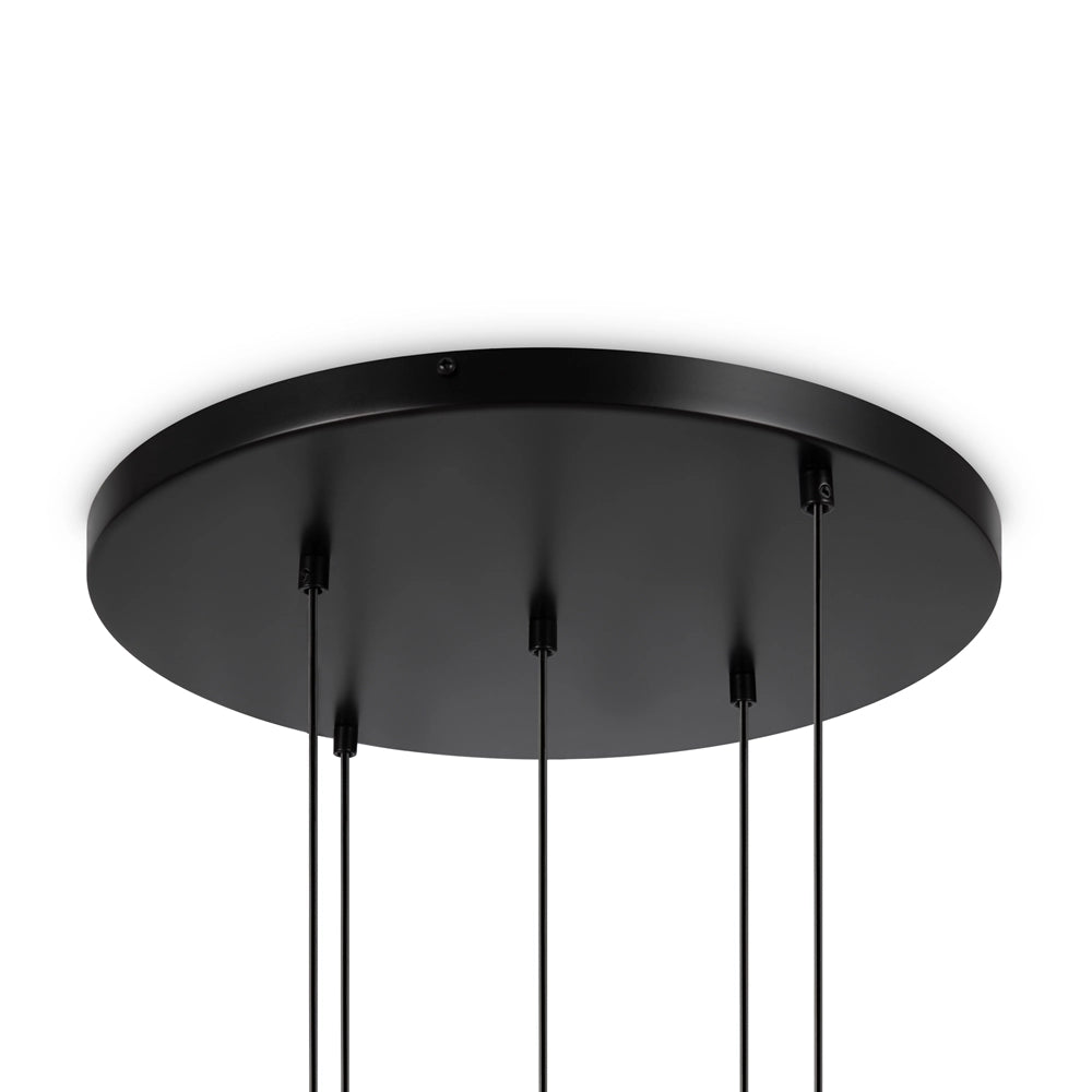 Lampada a sospensione Maytoni Basic Form nera 5xE14 Ø45