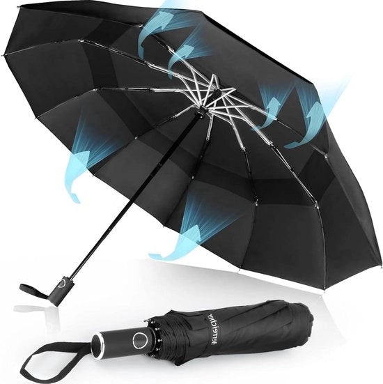 Paraplu impermeabile compattabile - leggero - nero
