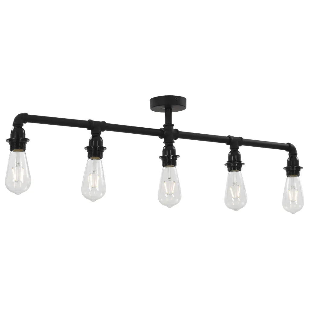 Lampadario Nero per 5 Lampadine E27 281629