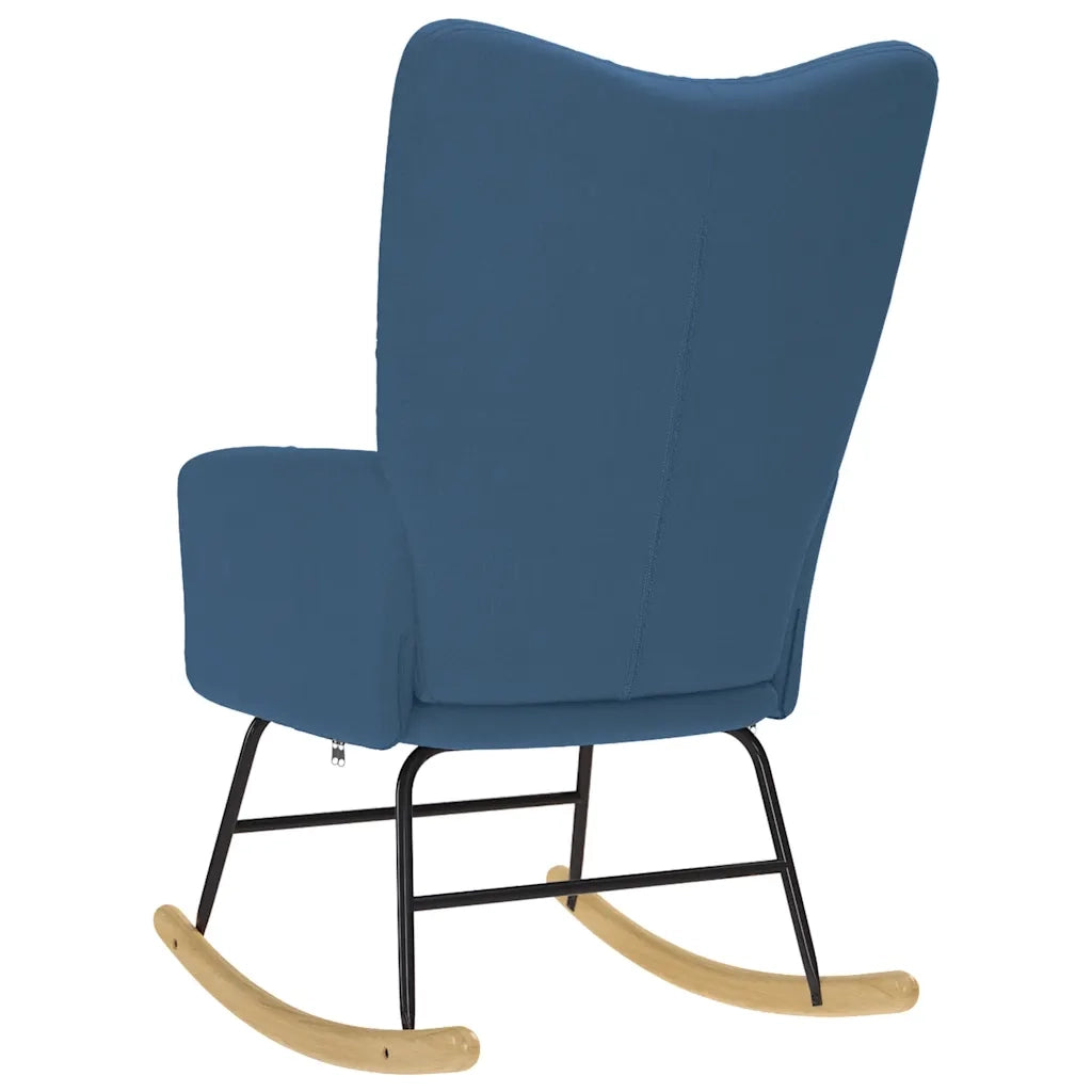 Sedia a Dondolo Blu in Tessuto 4016797