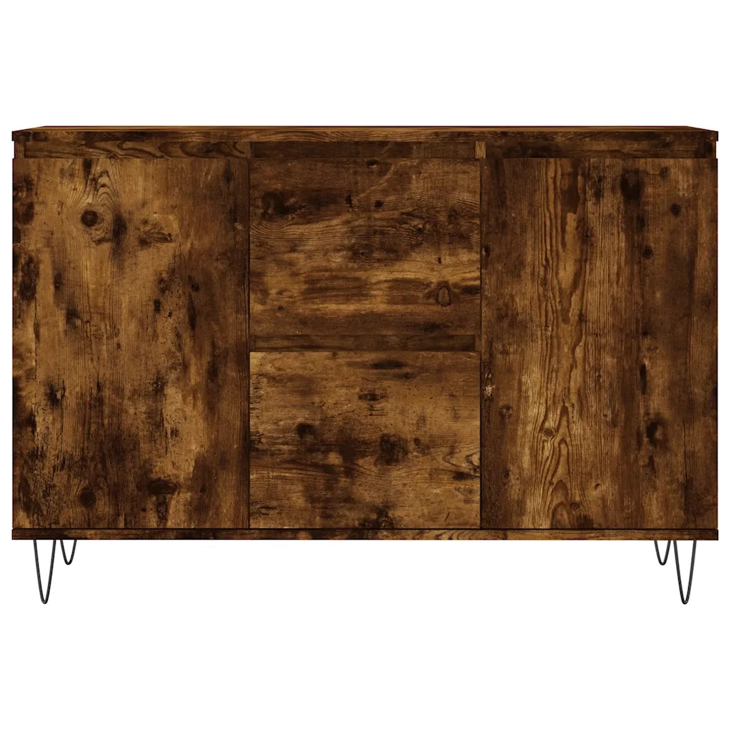 Credenza | Madia | Buffet da pranzo | Armadio da pranzo Rovere Fumo 101,5x35x70 cm in Legno Multistrato