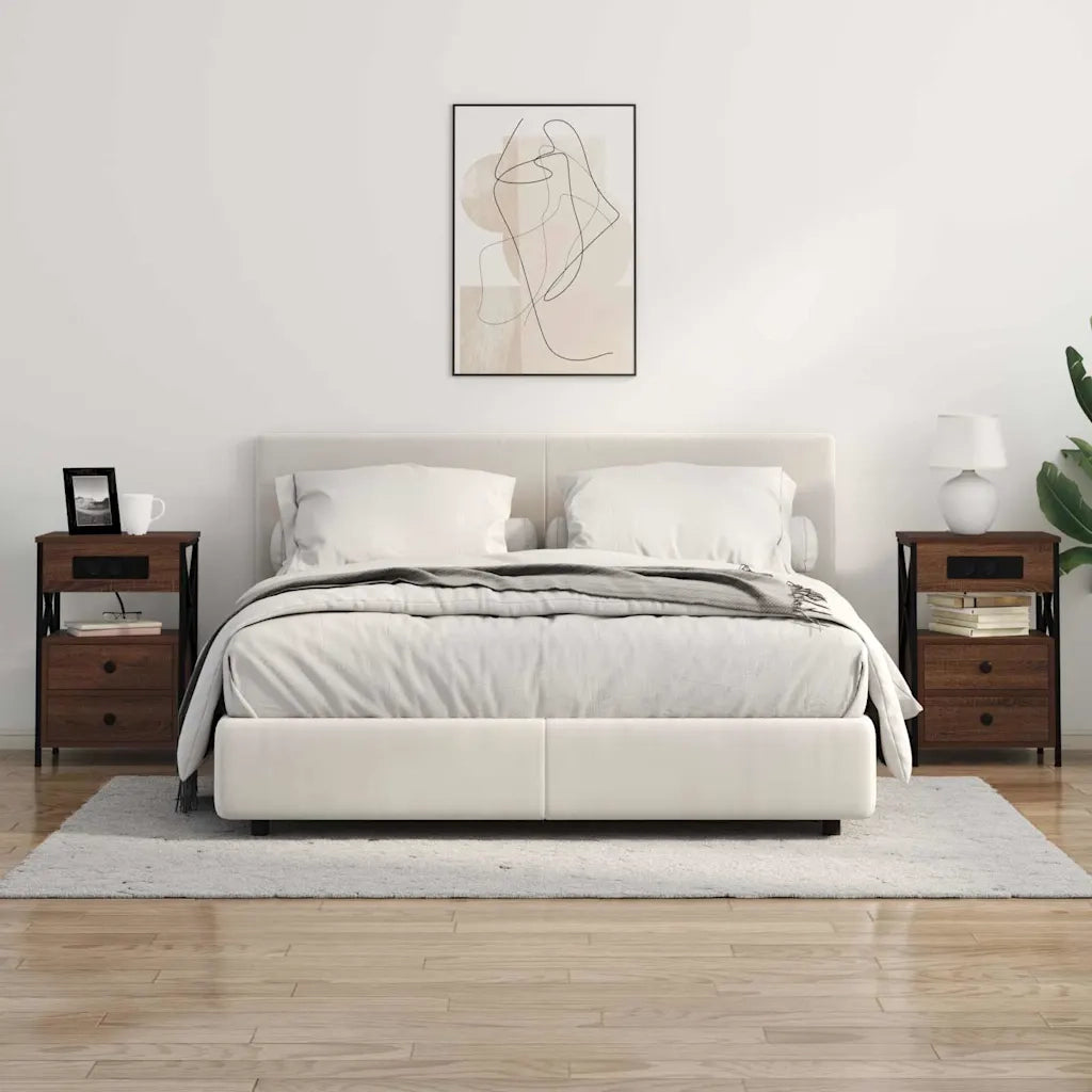 Armadio da Notte 2 pcs Rovere Marrone 40 x 31 x 60 cm 859469