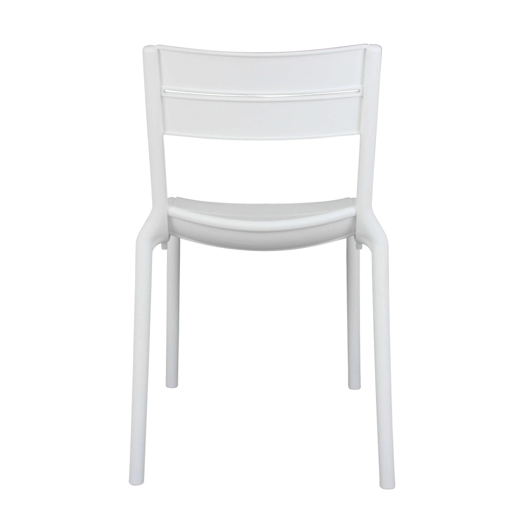 Oviala - Set di 4 sedie da giardino in plastica bianca