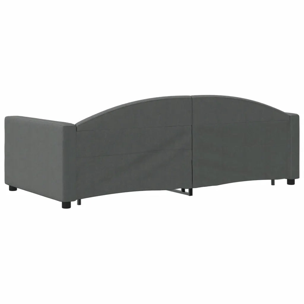 Divano letto | Sof¨¤ letto | Letto singolo Estraibile Grigio Scuro 90x190cm Tessuto