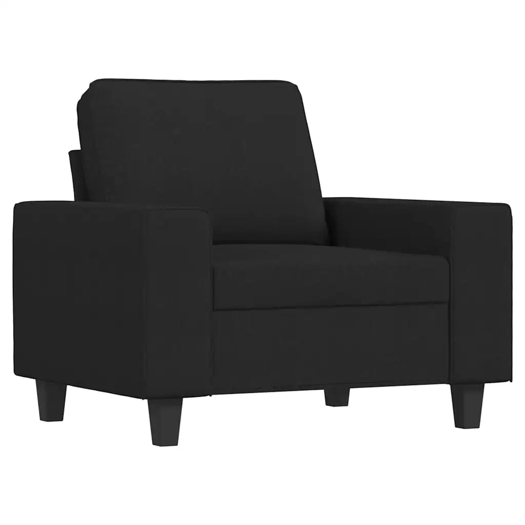 Poltrona | Sedia Relax Nera 60 cm in Tessuto