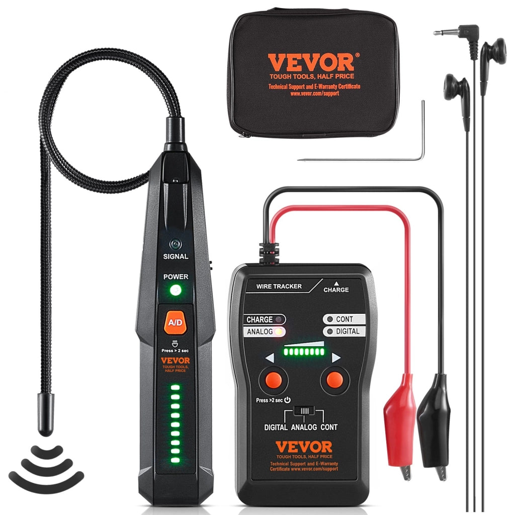 Localizzatore di Cavi Sotterranei EM2425 Rilevatore Valvole Irrigazione Profondita Max 2m Raggio 1000m in ABS