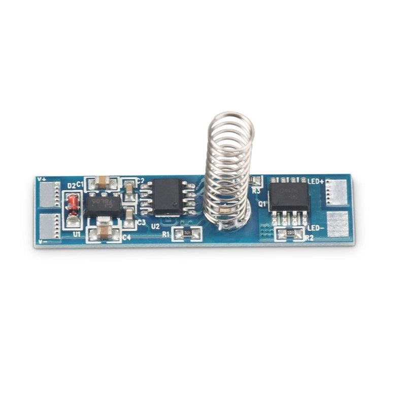 Interruttore Led Dimmer Touch Con Indicatore Led Blu 12V 24V 4A Memoria Anche Dopo Interruzione Corrente