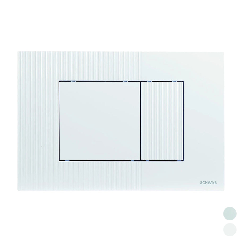 PLACCA DOPPIO SCARICO METIS- Bianca- FLUID- pezzi 1