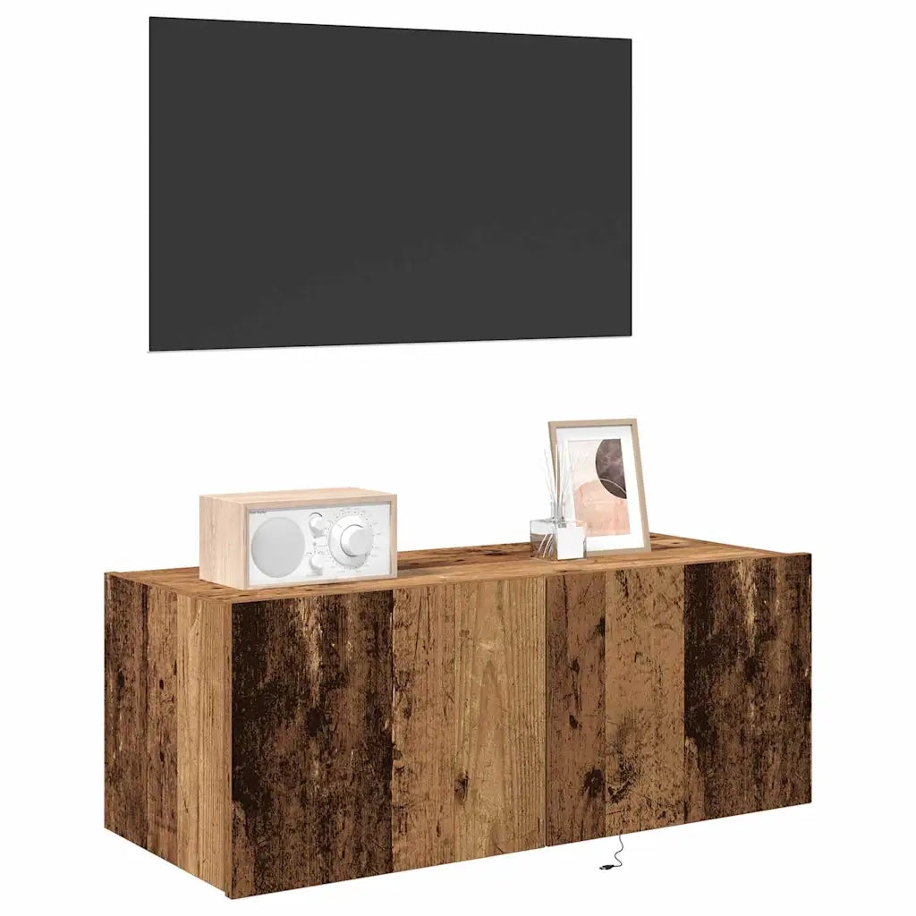 Mobile TV da parete-Mobile TV a Muro-Credenza TV Legno vecchio 80 x 35 x 31 cm