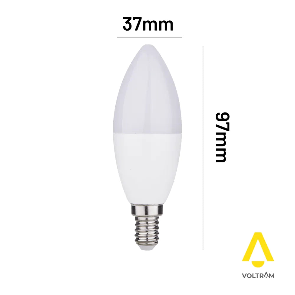 Lampadina LED E14 5W C37 495LM IP20 bianco freddo 6000K