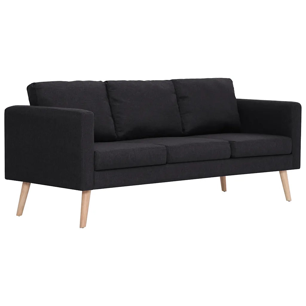 Set Divani 2 pz in Tessuto Nero 276855