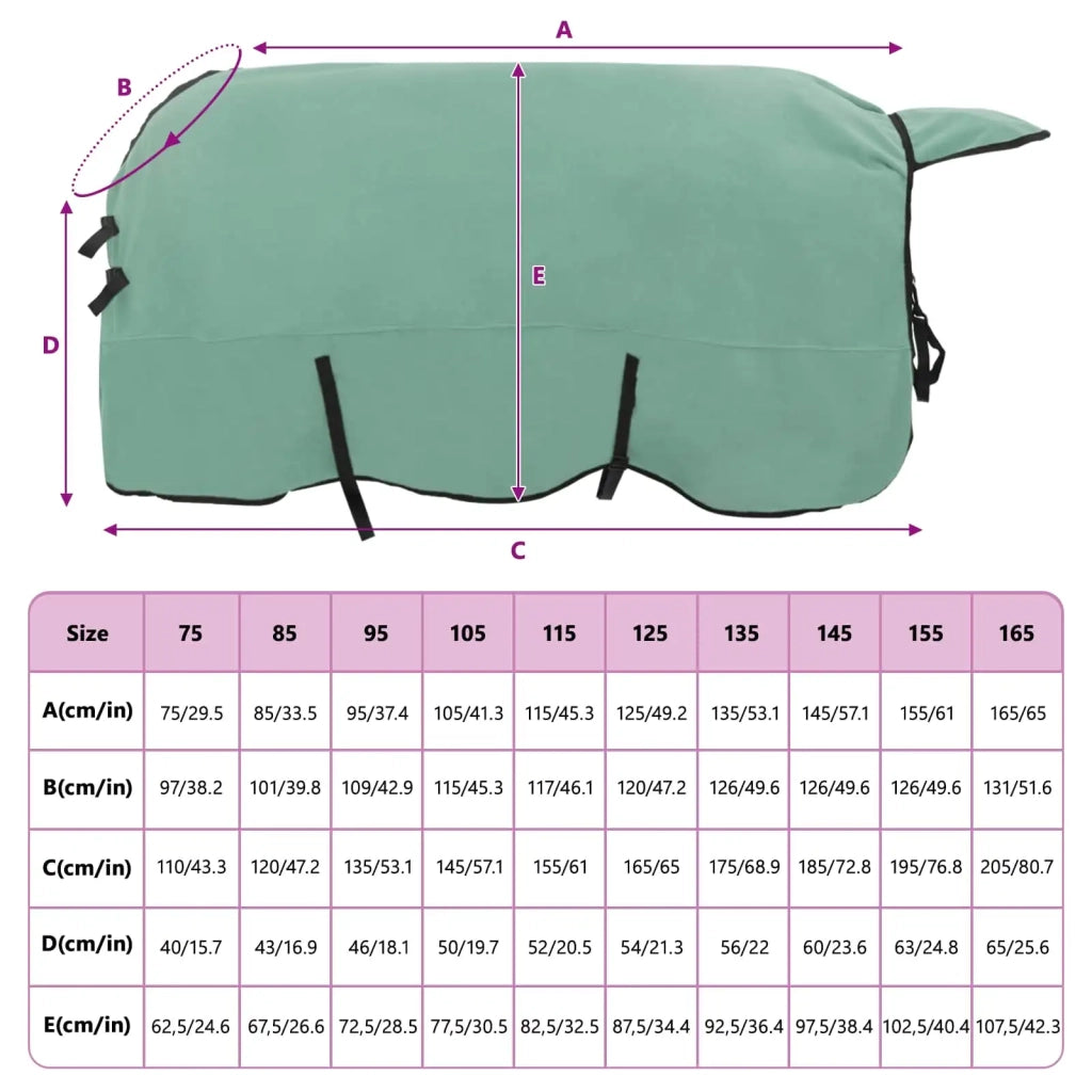 Coperta per Cavalli Verde speciale 155 cm Poliestere 42013245