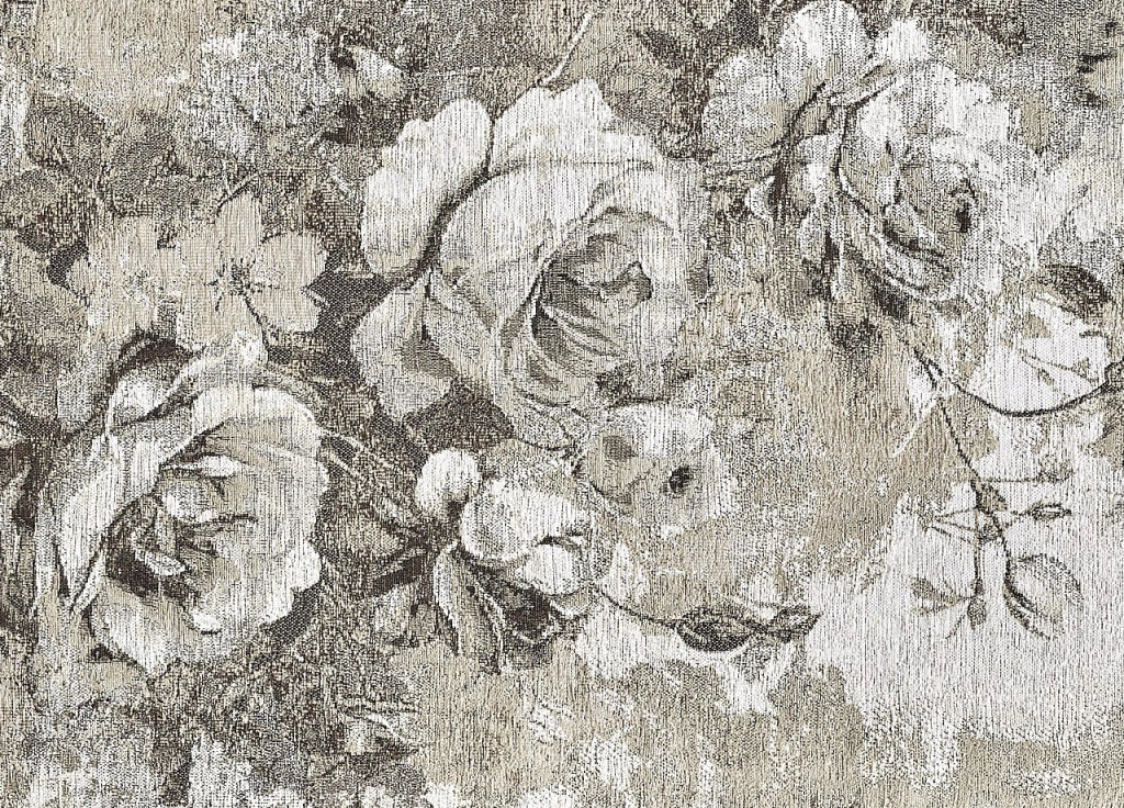 Tappeto Arredo Salotto Antiscivolo Scendiletto Camera Dis. Rose By Suardi - 115x175 - Tortora