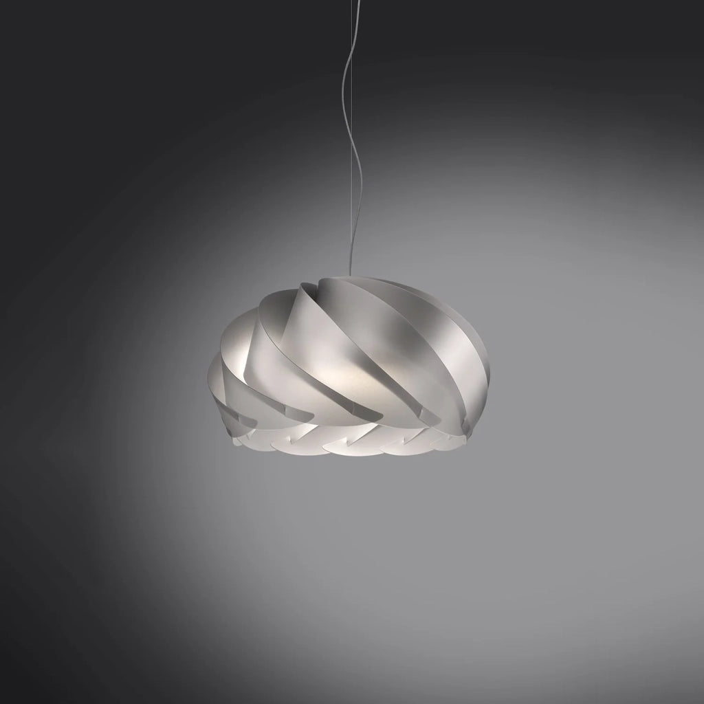 Sospensione Moderna Half Globe Polilux ® Argento Metallo Cromo 1 Luce E27 D55Cm
