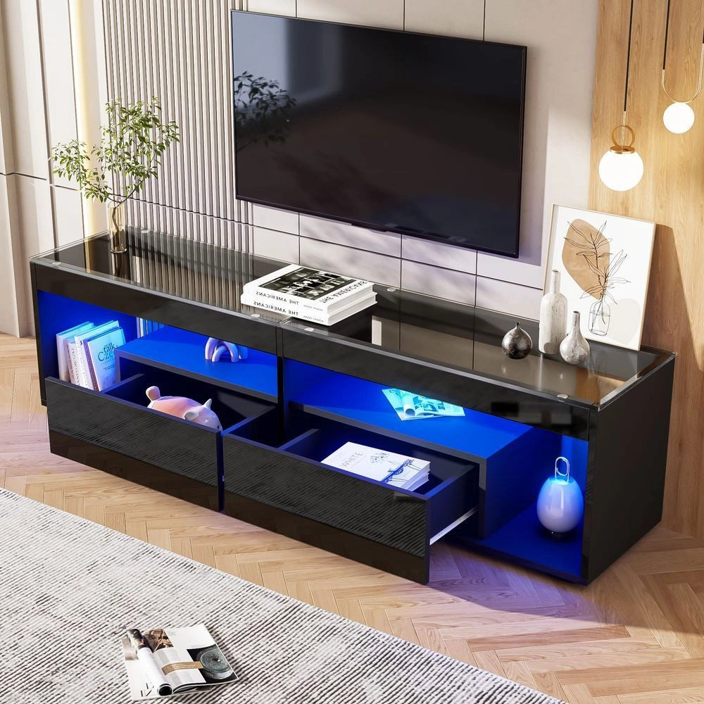 Mobile TV nero - Xylo - 2 cassetti LED per 70"
