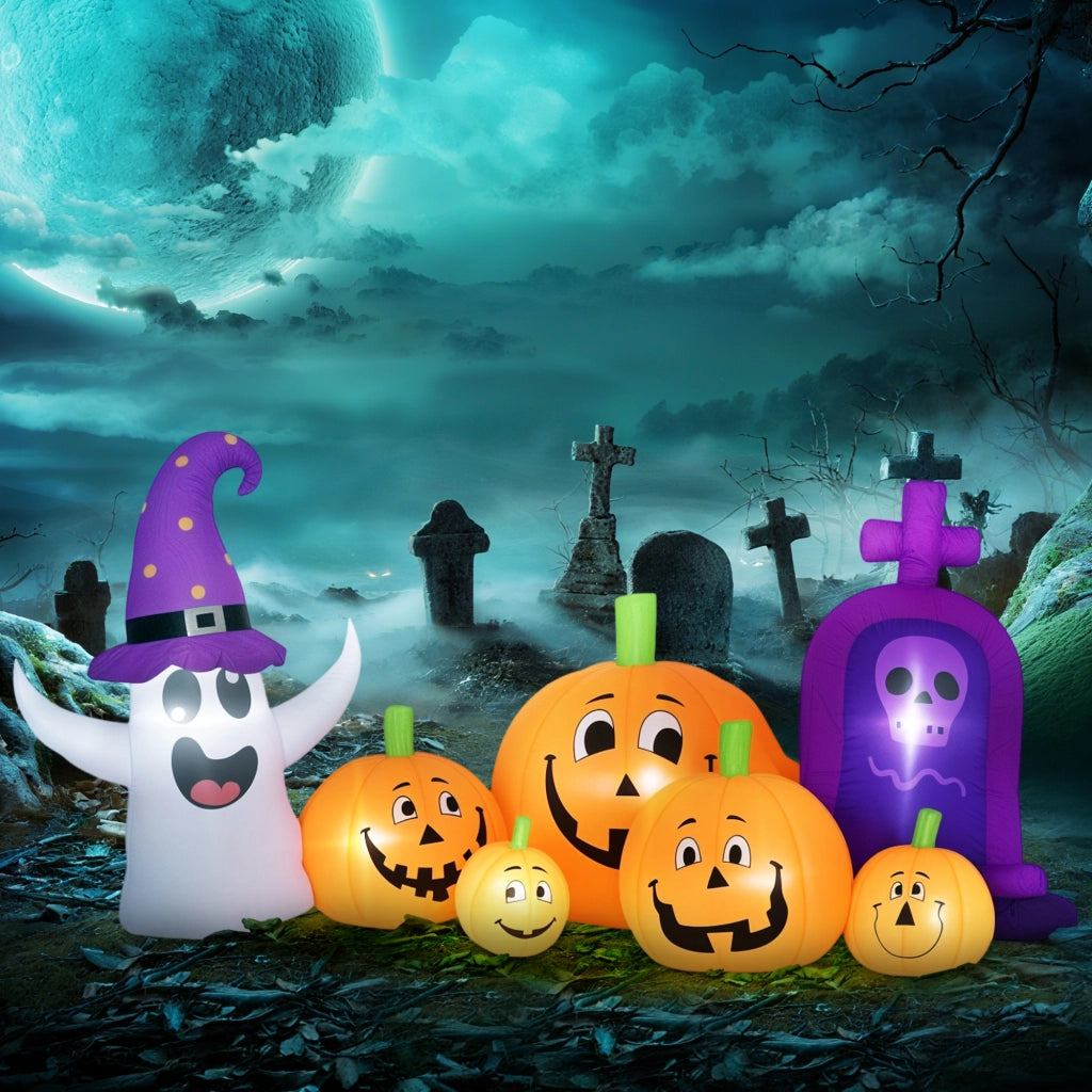 Zucche Inflabili Halloween ¨C Minimal ¨C 240x130x130 cm Multicolore