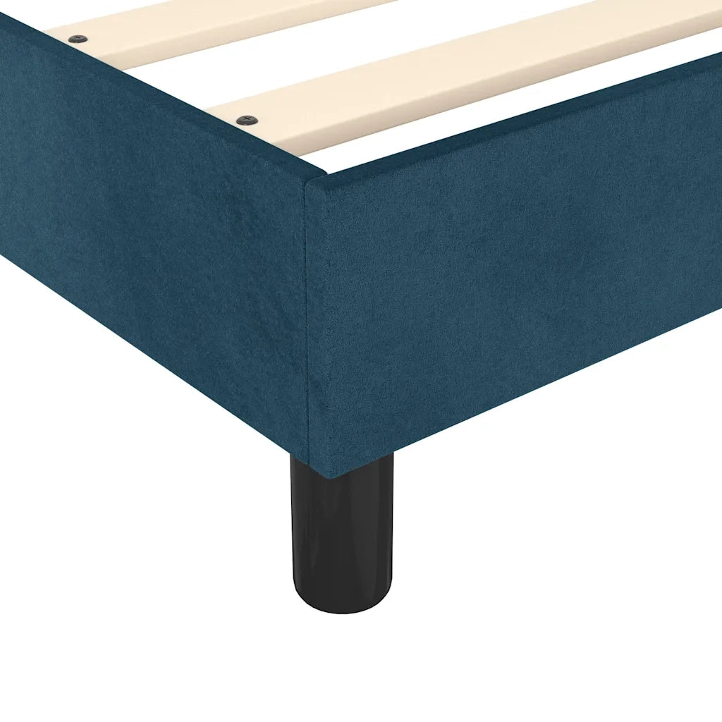 Giroletto a Molle con Materasso Blu Scuro 80x200 cm in Velluto 3144649