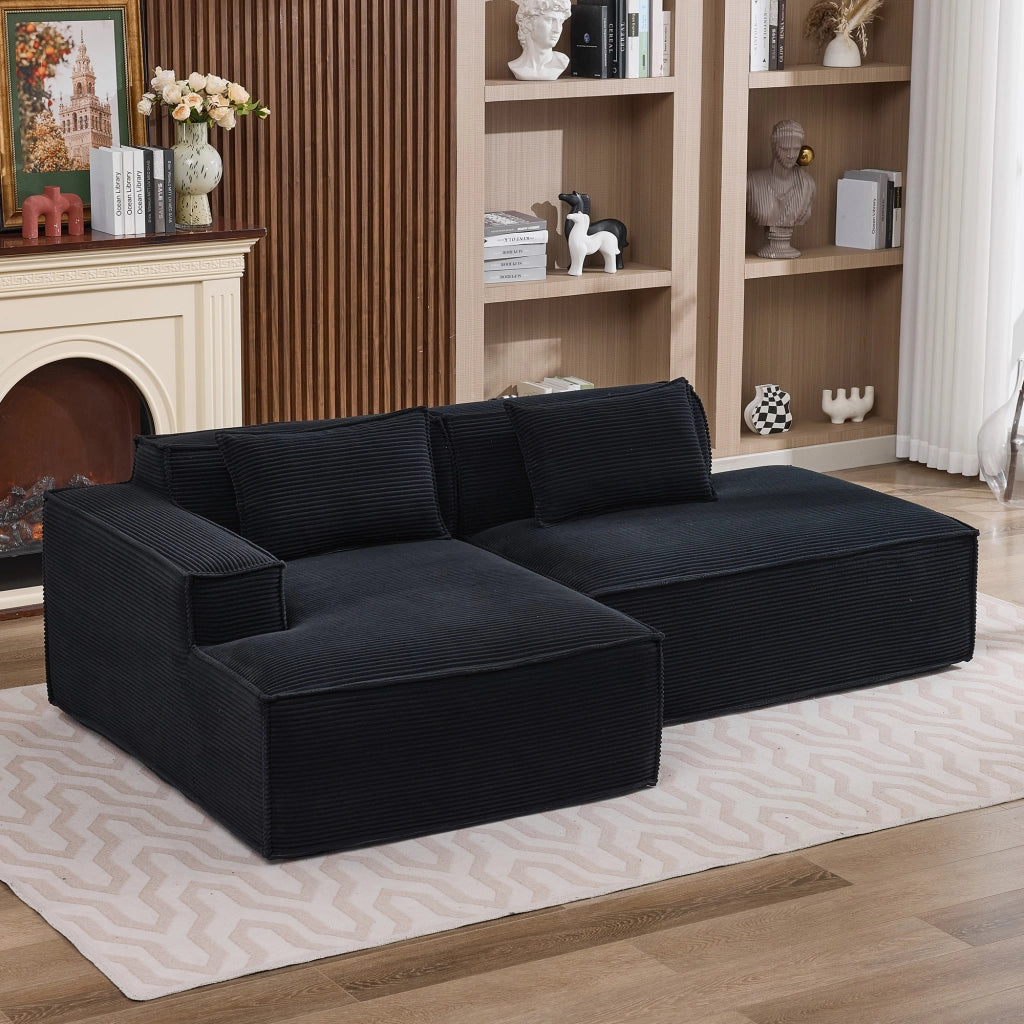 Divano 2 Posti con Cuscini ¨C MINIMAL ¨C Tessuto, 235 cm