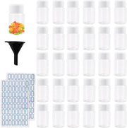Set di flaconi riutilizzabili vuoti 20 ml - ideali per liquidi - set di flaconi in plastica con etichette