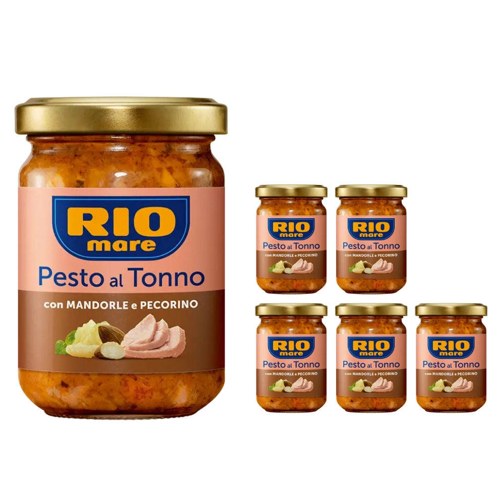Rio mare pesto al tonno con mandorle e pecorino 6 vasetti da 130 grammi
