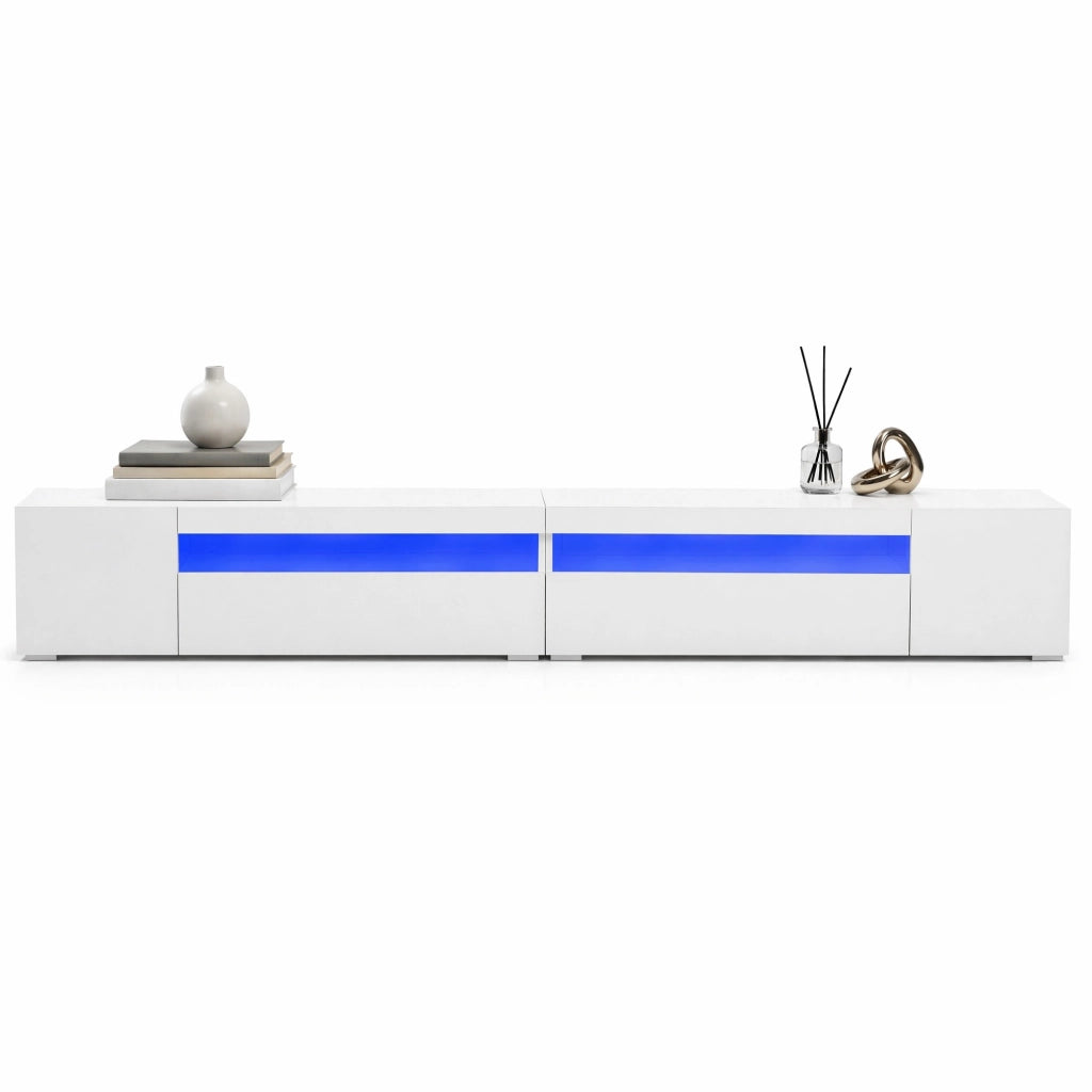 Mobile moderno con LED; pannello bianco in MDF; 240 cm