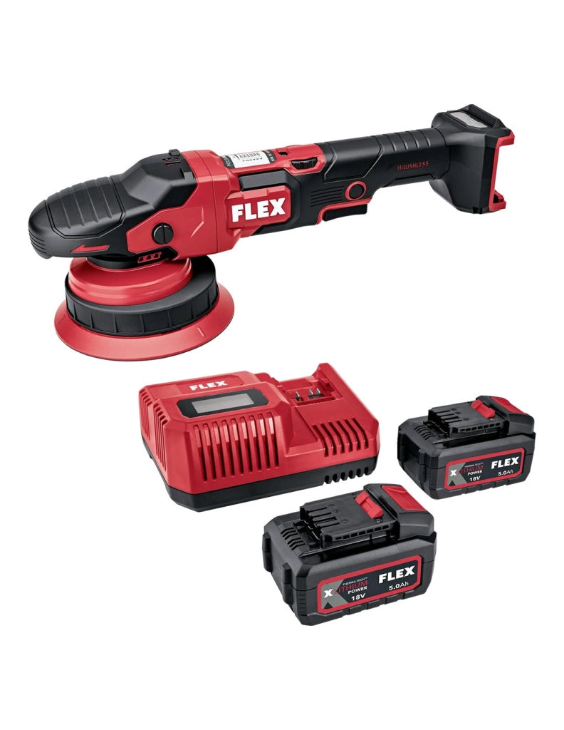 Lucidatrice eccentrica FLEX XFE 15 150 18-EC Set (2 x 5,0 Ah + CA 12/18V)